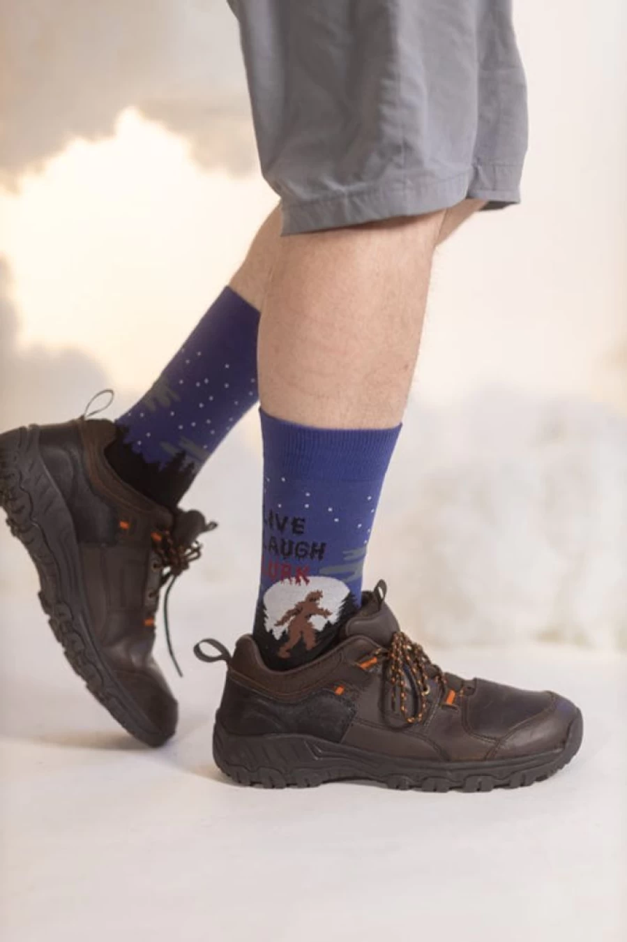 "Sock It To Me Live Laugh Lurk Crew Socks - Fun Novelty Socks for Women & Men"