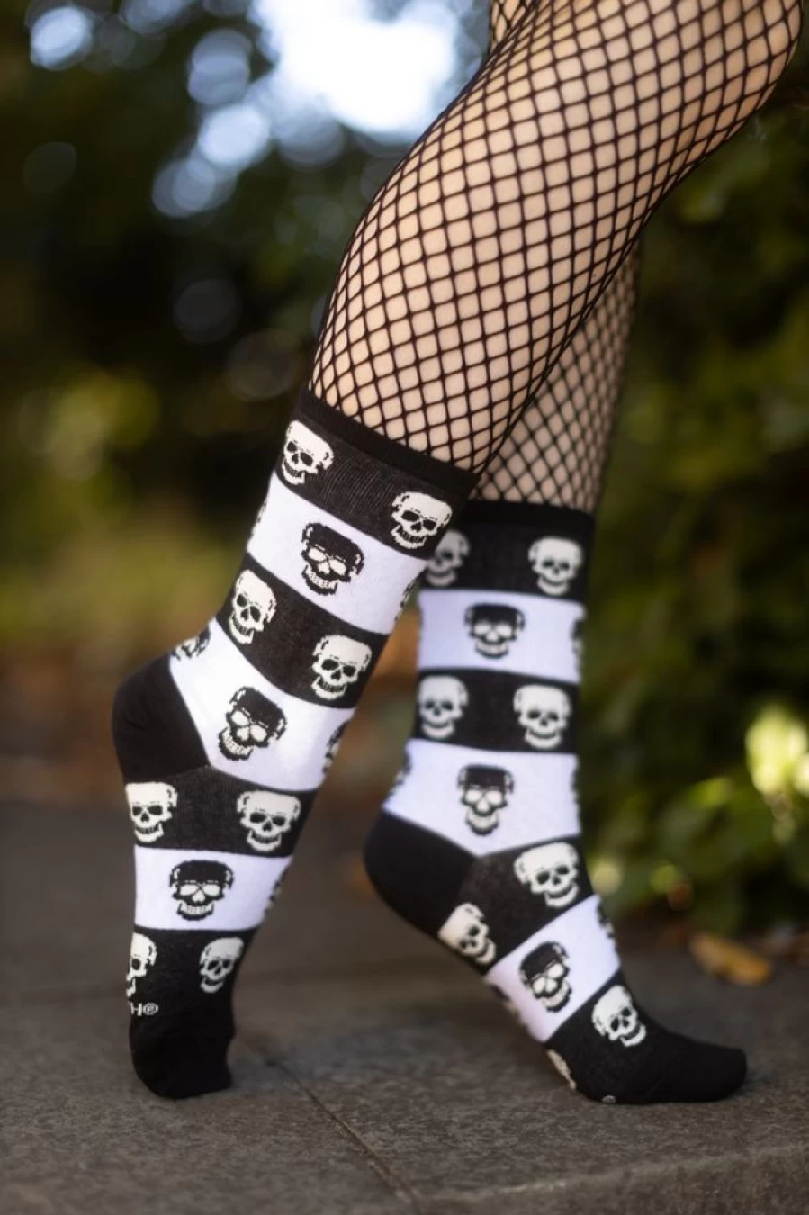 "Socksmith Skull Crew Socks - Trendy Skull Print Crew Socks for Men & Women"