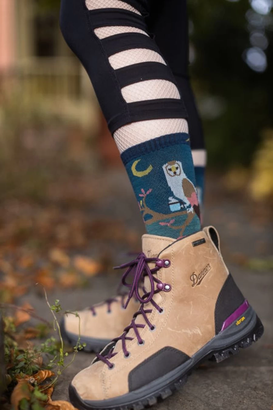 Darn Tough Owl Critter Club Hiking Micro Crew Socks for Men & Women - Comfortable & Durable Outdoor Socks