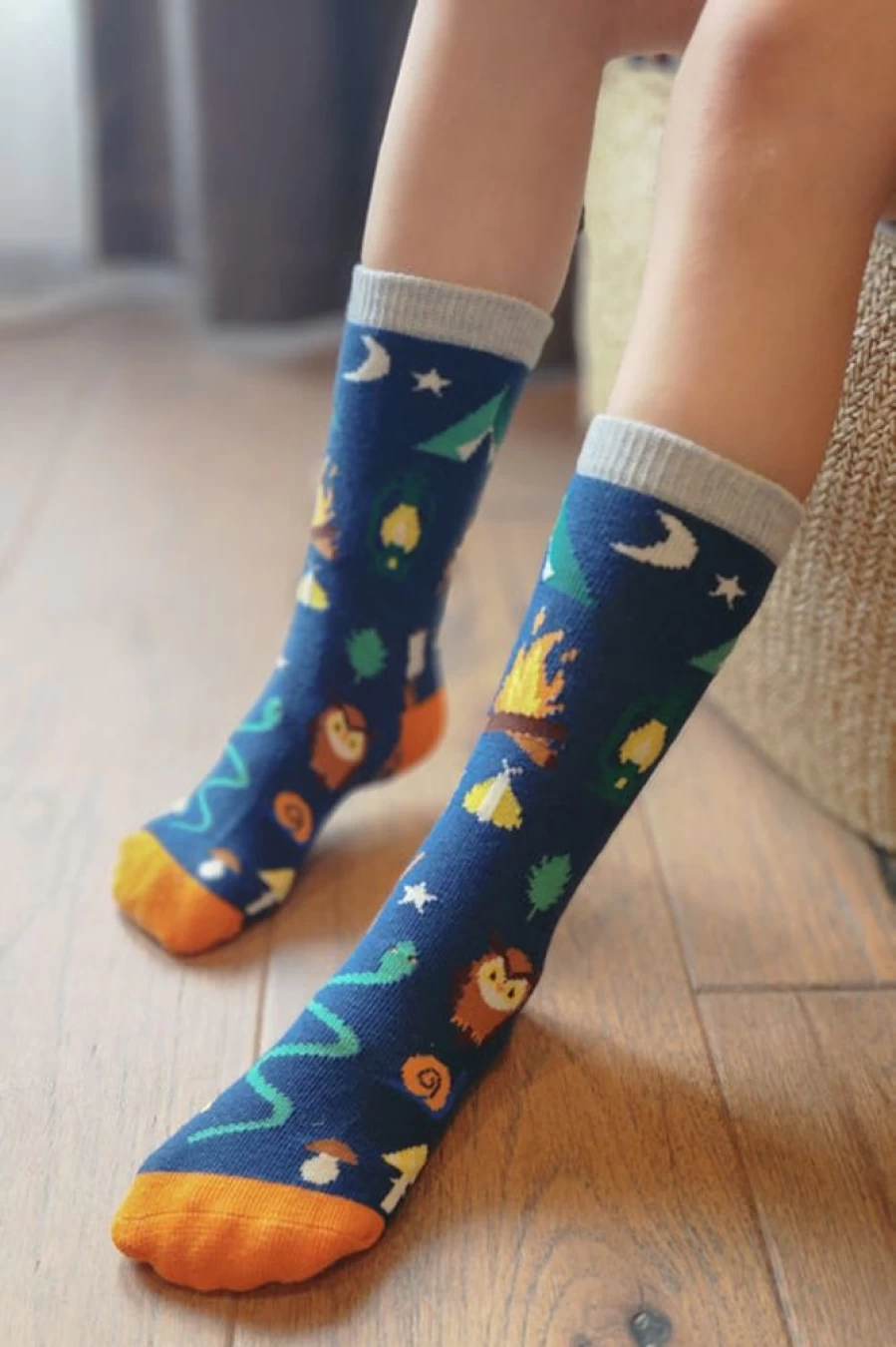 "Socksmith Kids Summer Camp Friends Crew Socks - Fun & Comfortable"