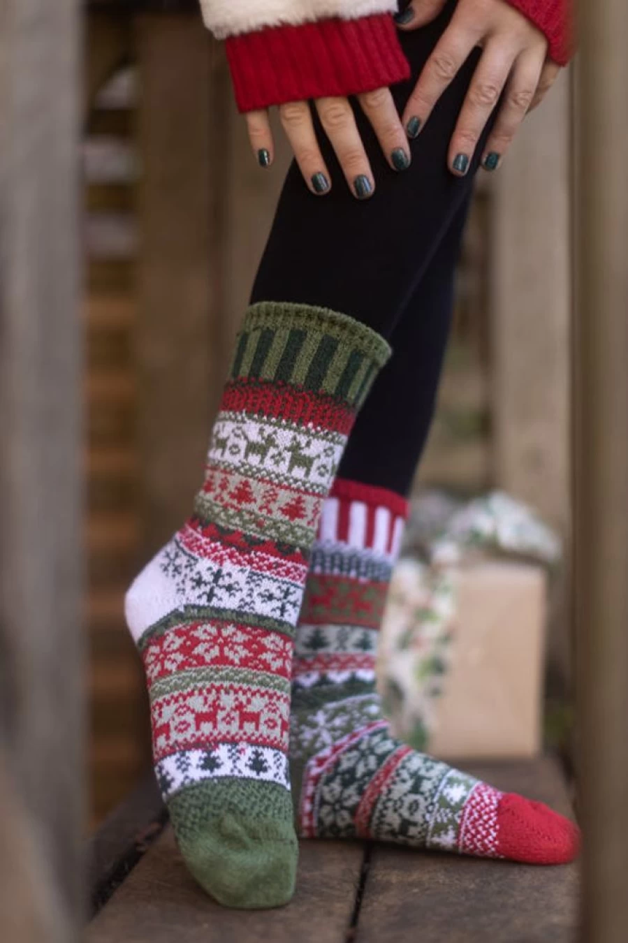 "Solmate Yuletide Crew Socks - Festive Holiday Socks for Christmas"