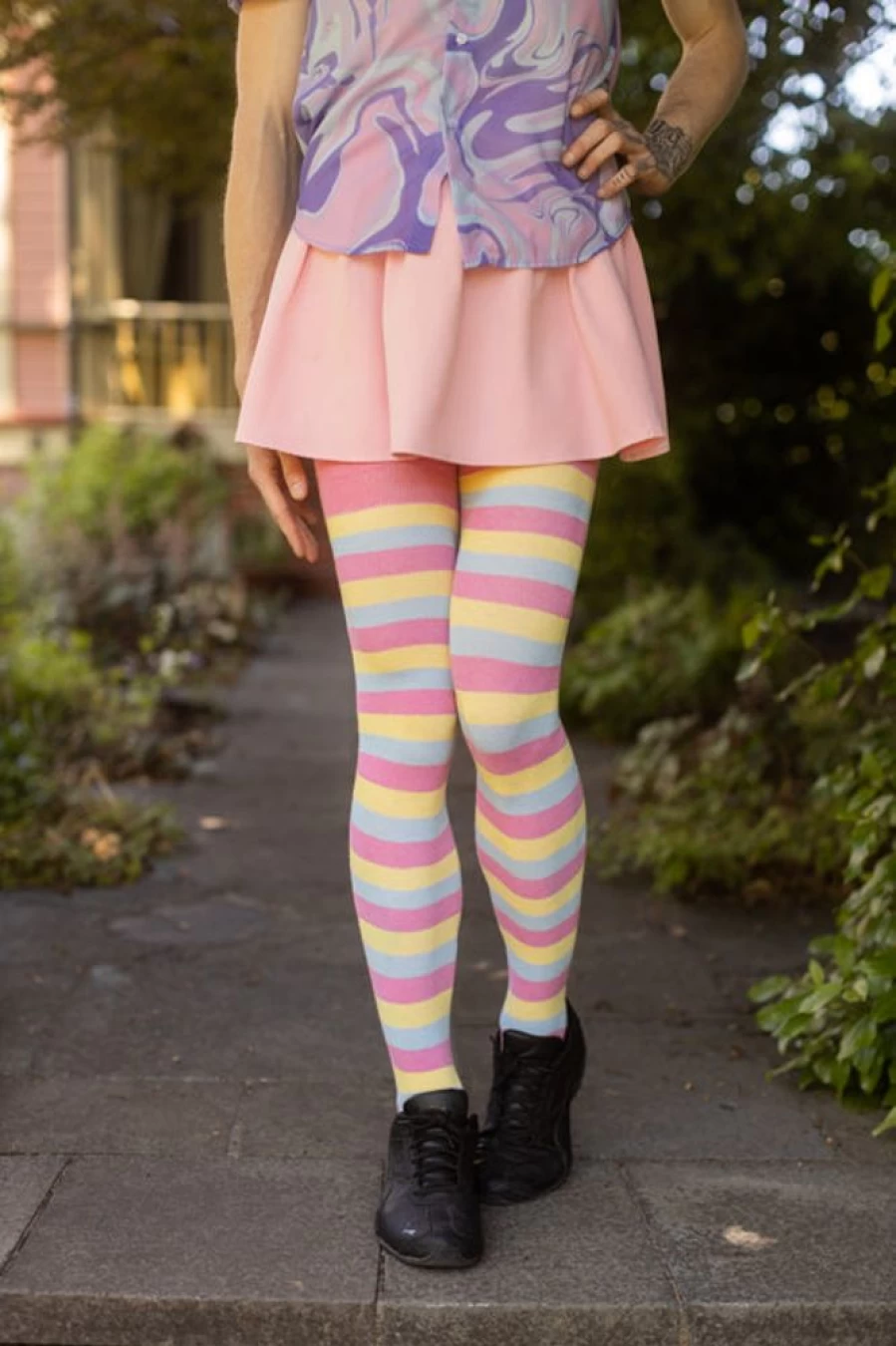"Dreamer Socks XL Extra Long Cotton Pride Stripes – Colorful Striped Socks for Men & Women"