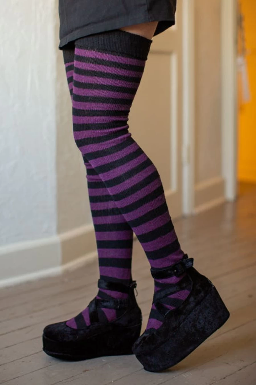 DreaM Stockings Super Stripes Thigh High Socks - Striped Knee-High Fashion Socks for Women
