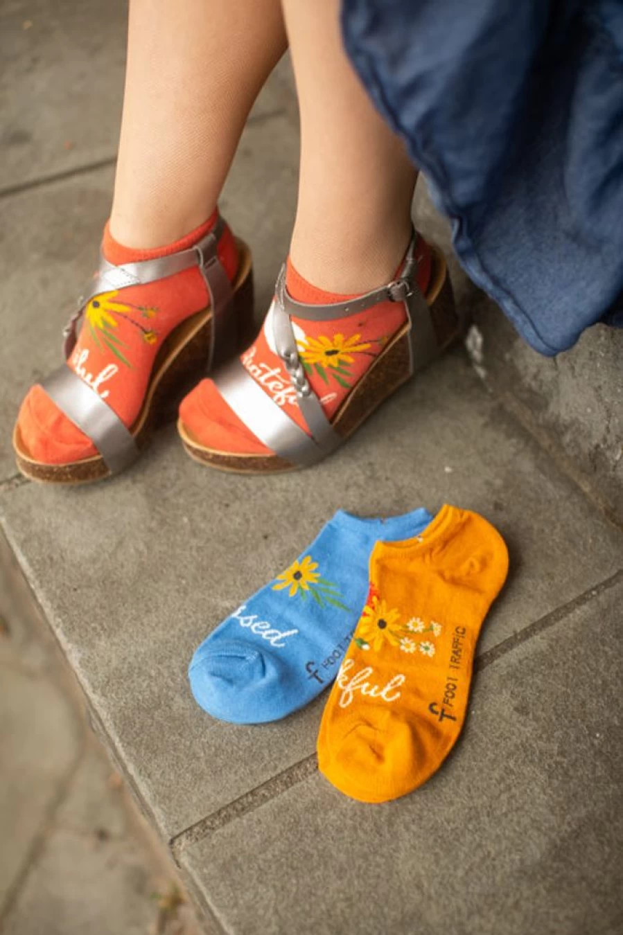Foot Traffic No Show Socks 3 Pack - Breathable Invisible Low Cut Sneaker Liners for Men & Women