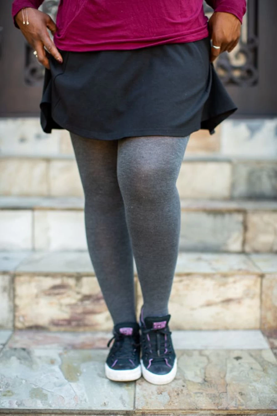 Foot Traffic Plus Size Cotton Tights - Comfortable & Durable Signature Style