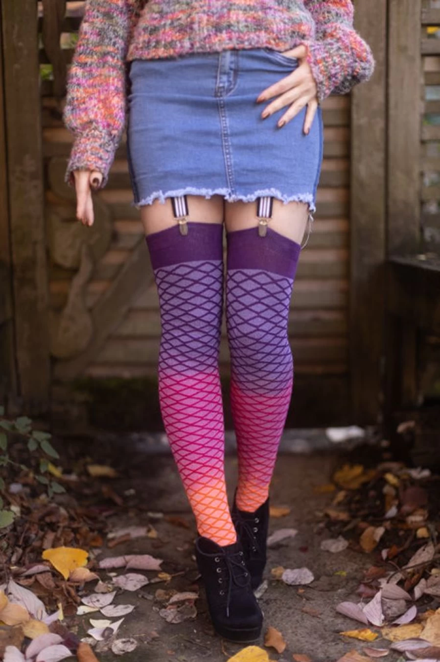 "Love Lite Precision Tie Dye Mermaid Thigh High Socks – Vibrant Dip Dye Fashion"
