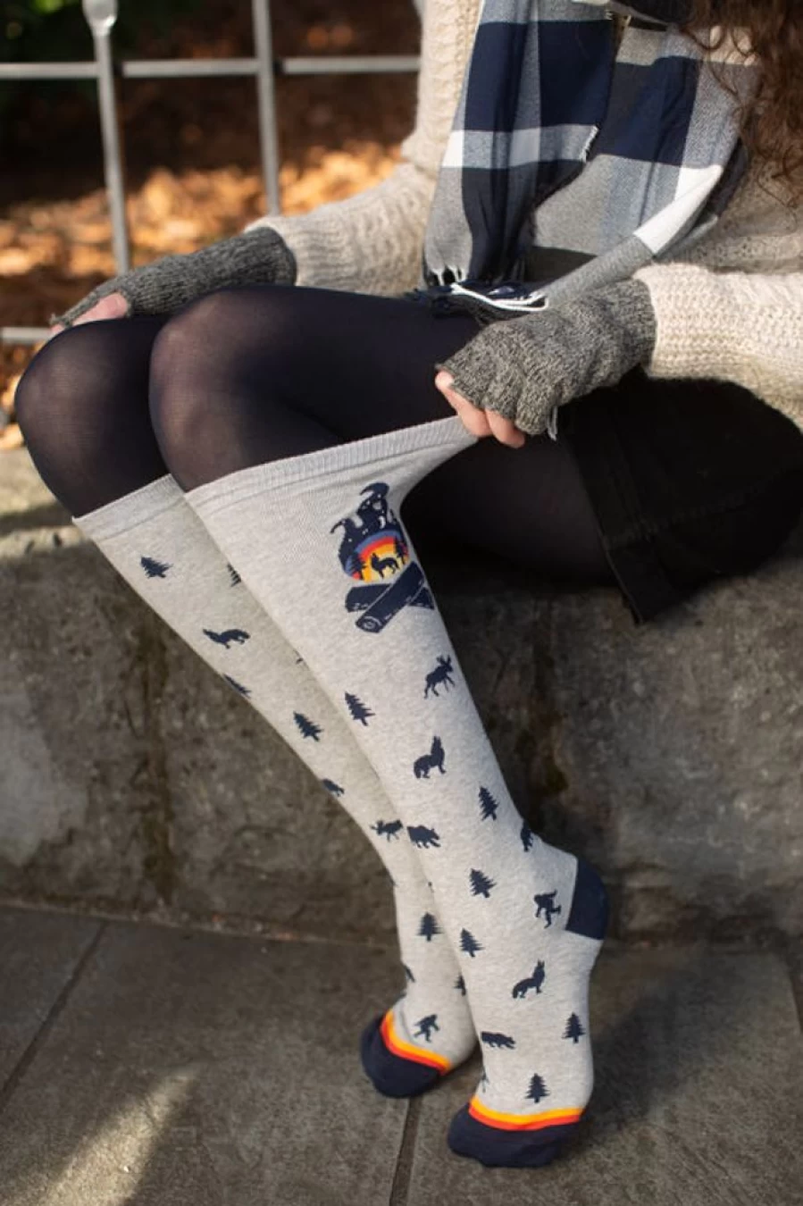 "Sock It To Me Magic Of The Forest Knee High Stretch Socks"