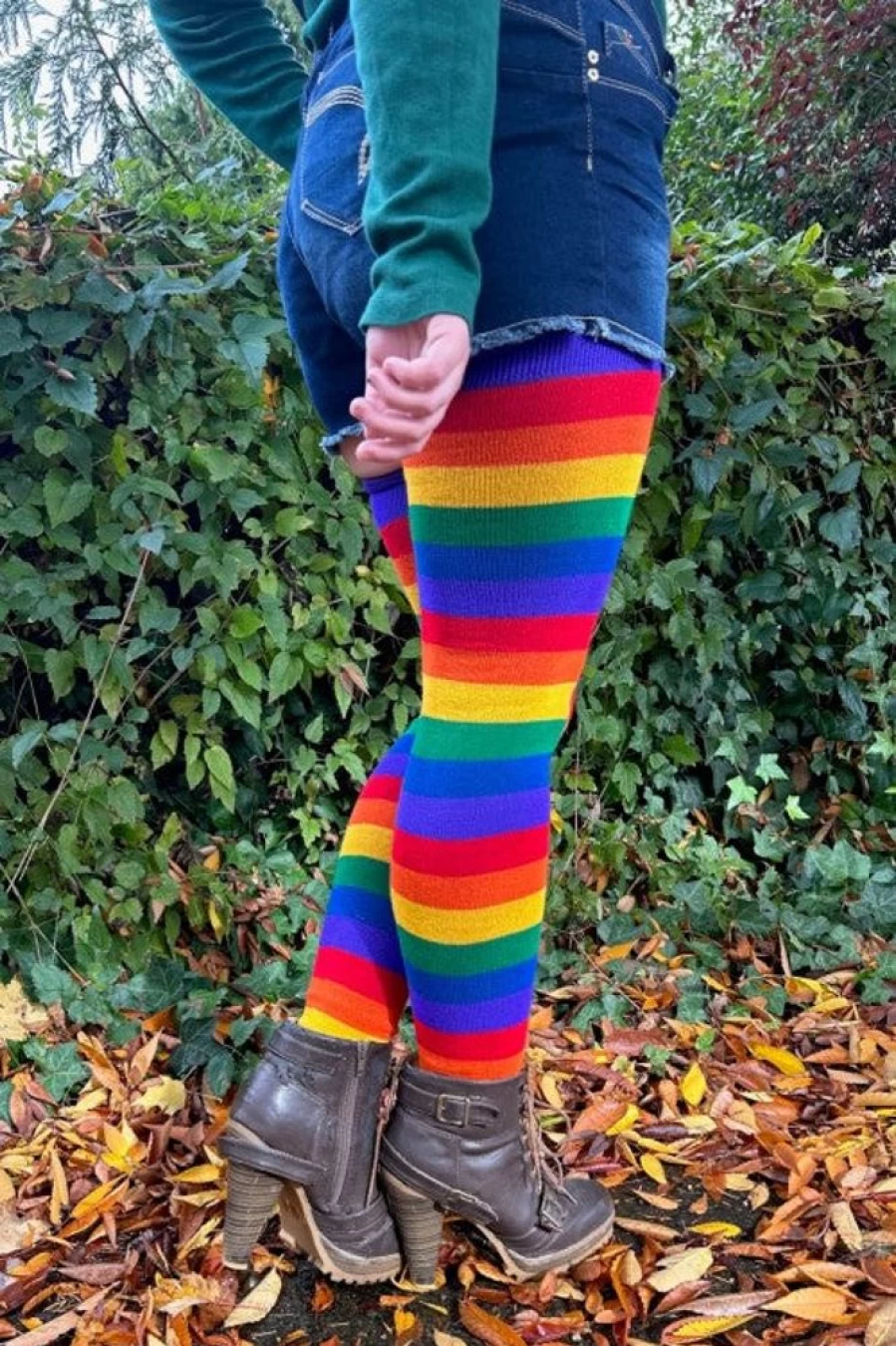 "Dreamer Socks Long Rainbow Striped Socks – Vibrant Colorful Crew Socks for Men & Women"