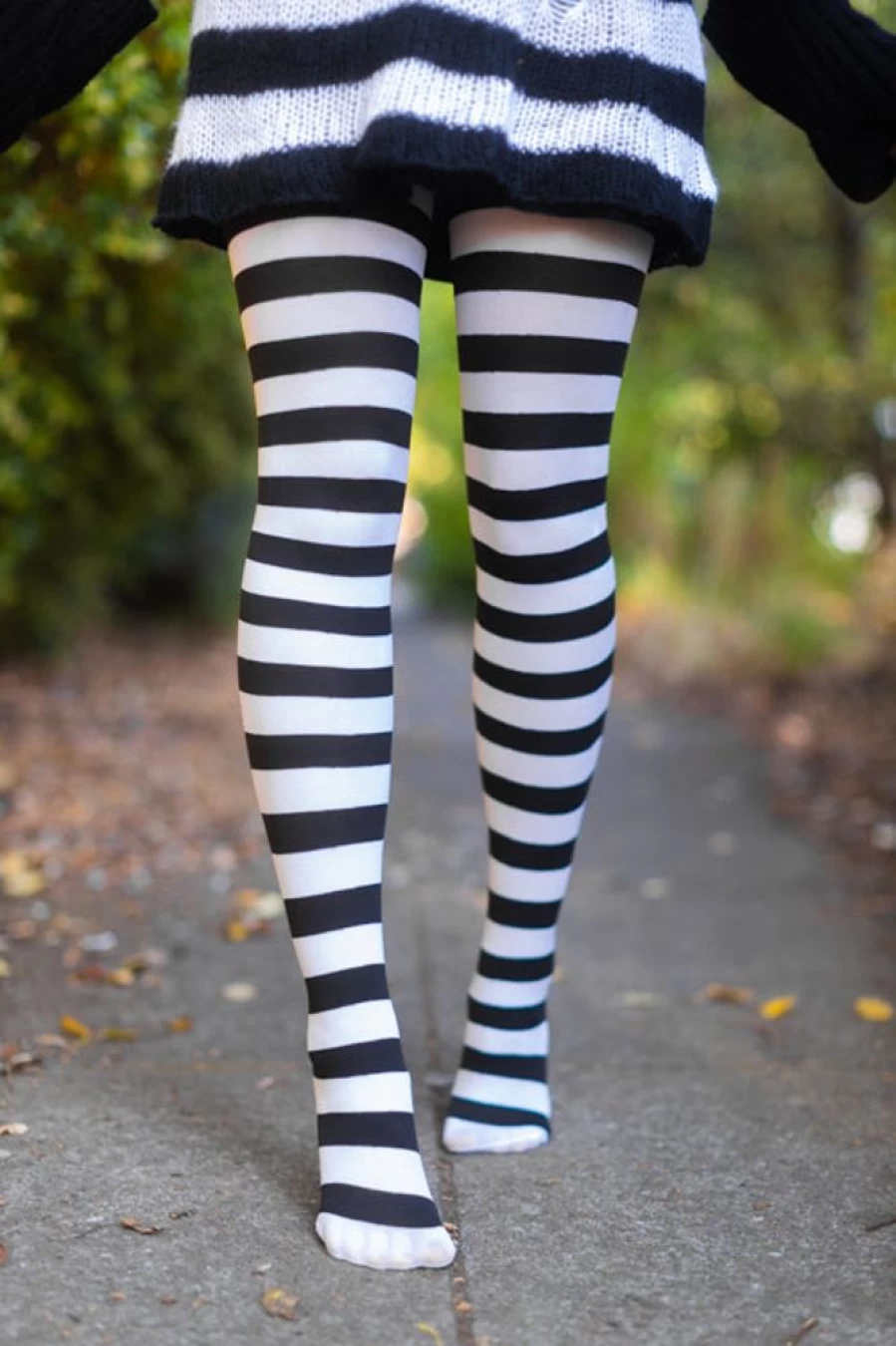 Leg Avenue Women's Fashion Wide Striped Tights - Stylish & Comfortable Legwear