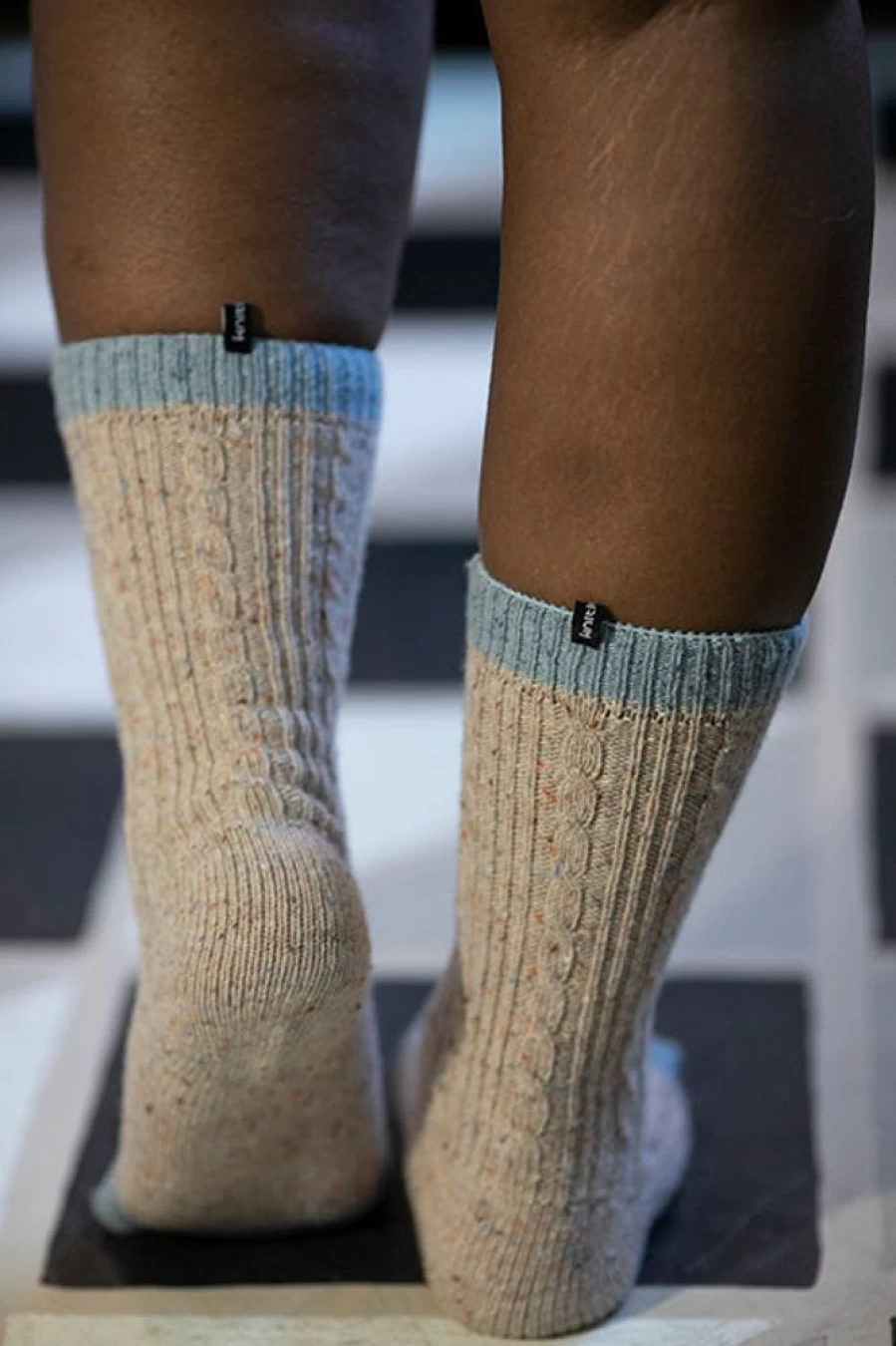 Colorful Cable Knit Confetti Toe Socks - Fun & Comfortable Footwear by Tabbisocks