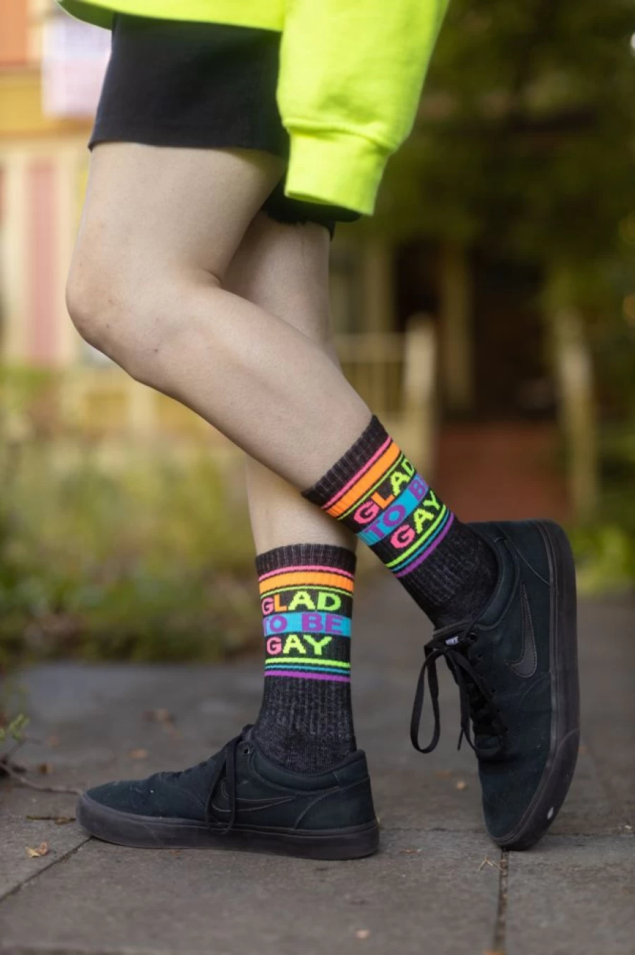 "Gumball Poodle Pride Crewneck - Glad To Be Gay LGBTQ+ Graphic Sweatshirt"