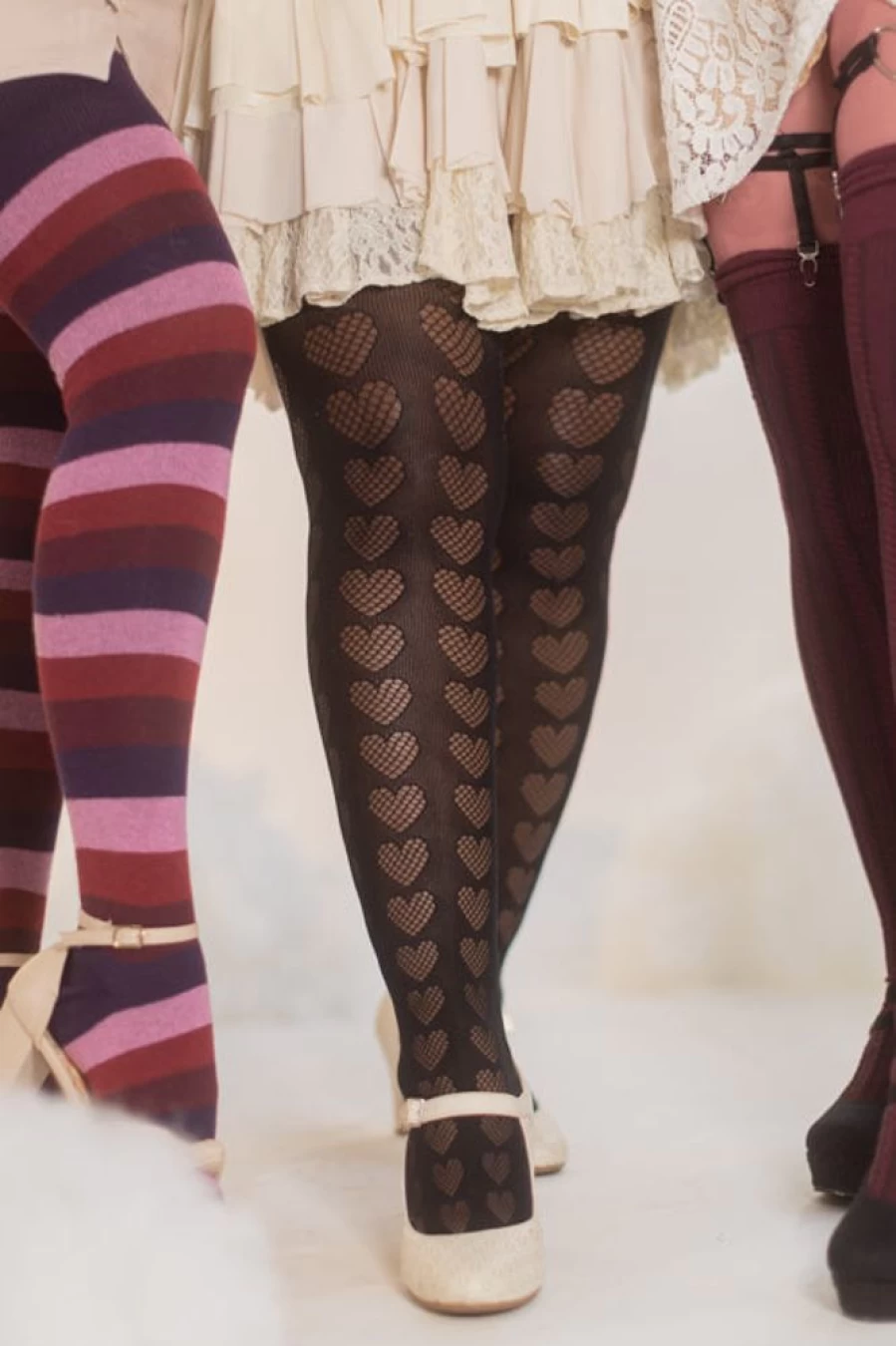 Killer Legs Plus Size Oh My Hearts Fishnet Tights for Women - Stretchy Comfort & Sexy Style