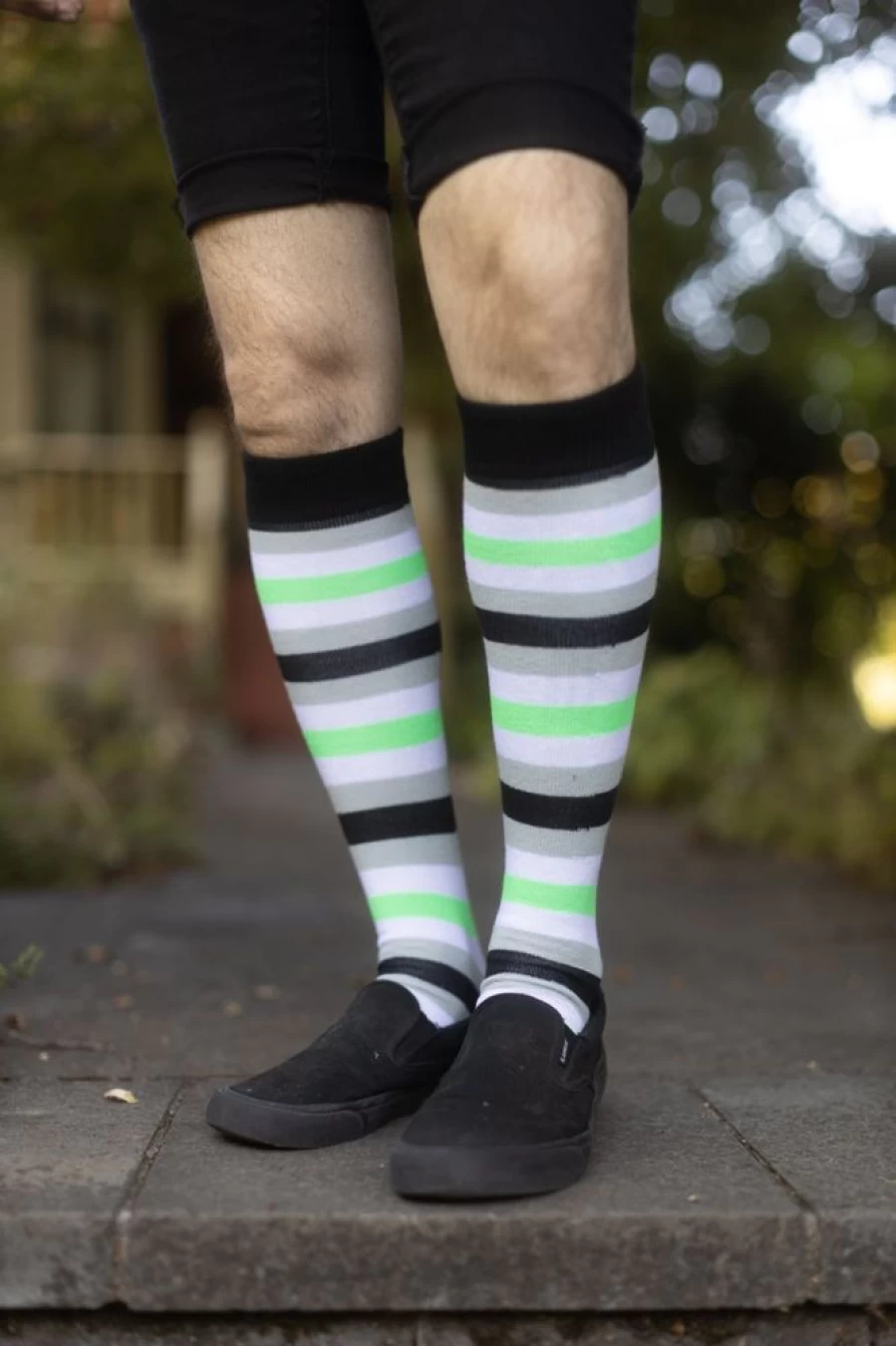 "Dreamer Socks Pride Stripes Knee High Socks - LGBTQ+ Rainbow Striped Crew Socks"