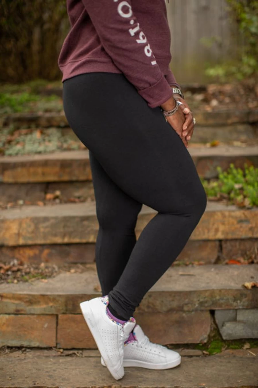 K Bell Women's Solid Basic Leggings - High Waisted Soft Comfortable Stretchy Yoga Pants for Workout & Casual Wear