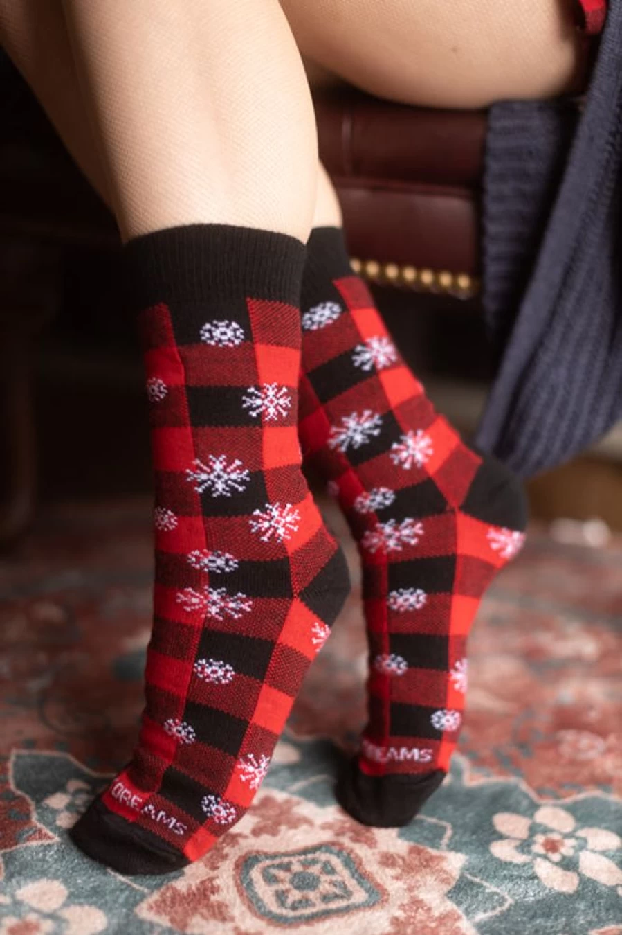"Dreamer Socks Chilly Lumberjack Crew Socks - Warm & Cozy Winter Socks"