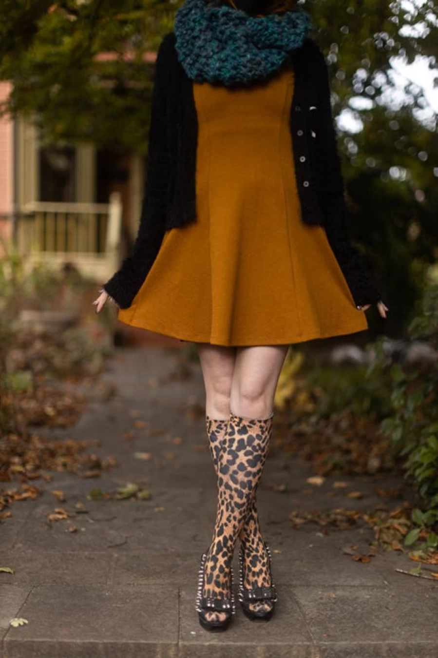 Foot Traffic Leopard Print Ankle Socks for Women - Fashion Animal Pattern Crew Socks