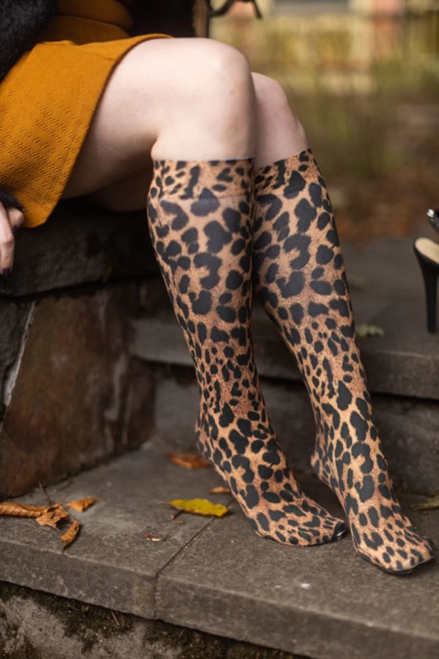 Foot Traffic Leopard Print Ankle Socks for Women - Fashion Animal Pattern Crew Socks