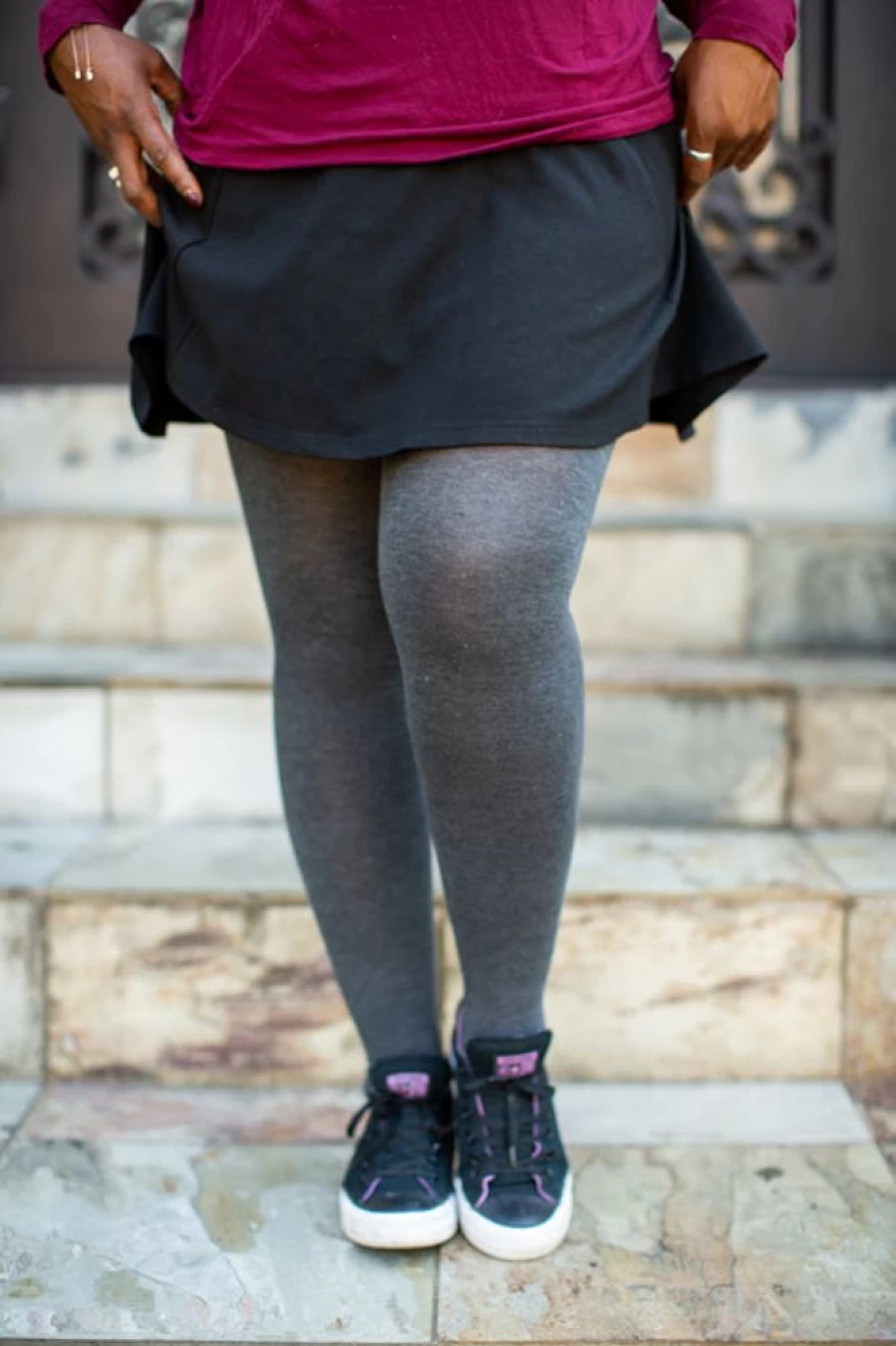 Foot Traffic Plus Size Signature Cotton Tights - Comfortable & Durable Women's Opaque Tights for Everyday Wear