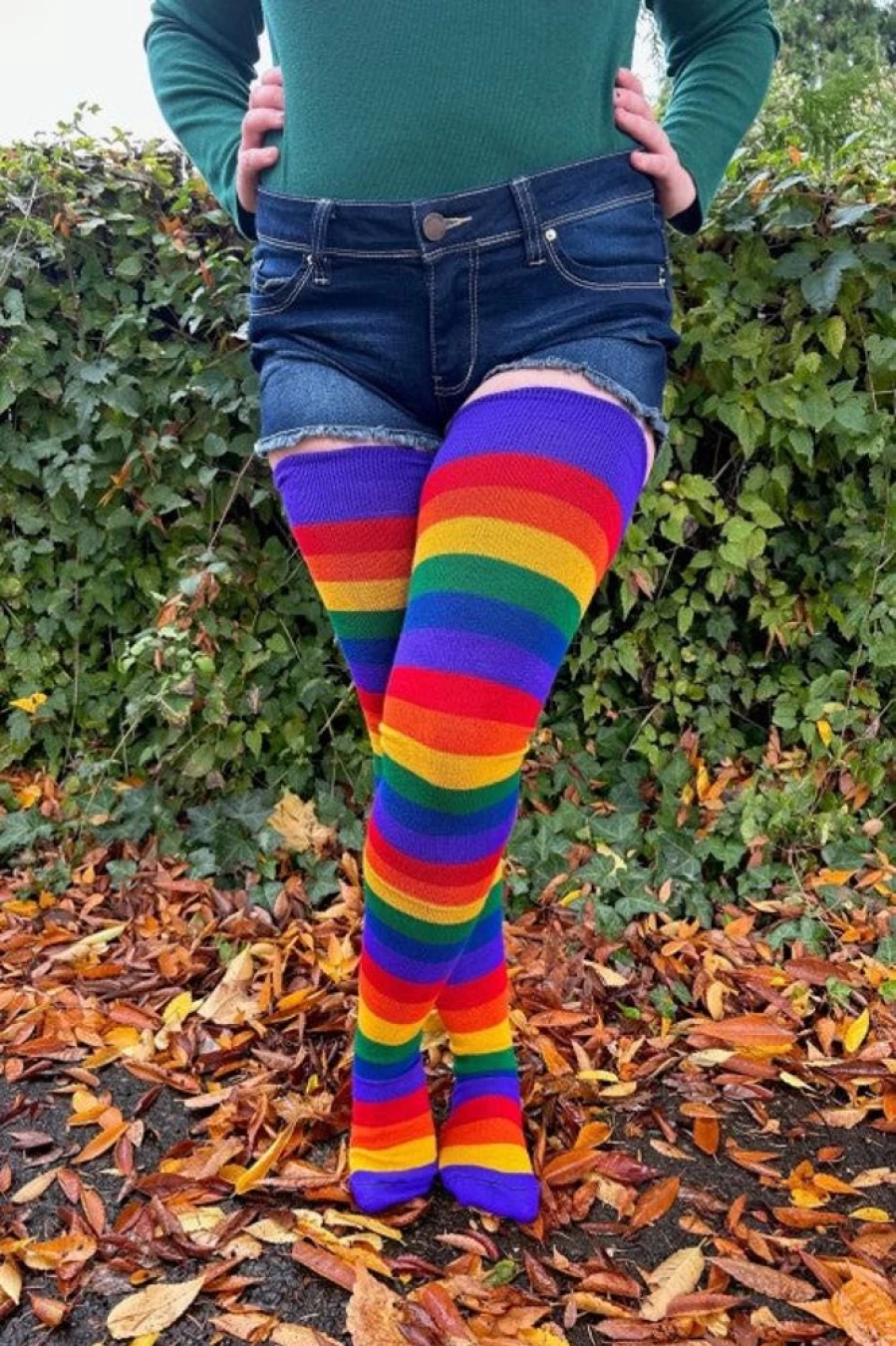 "Dreamer Socks Long Rainbow Striped Socks – Vibrant Colorful Crew Socks for Men & Women"