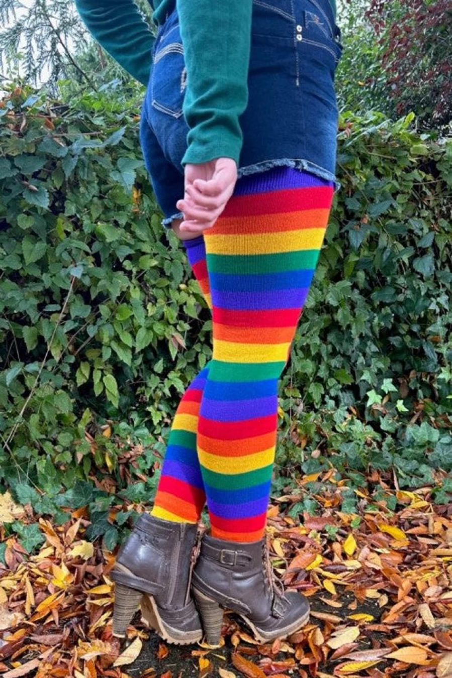 "Dreamer Socks Long Rainbow Striped Socks – Vibrant Colorful Crew Socks for Men & Women"
