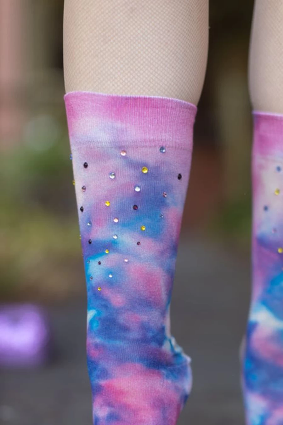 Happy Socks Rainbow Cloud Crew Socks - Small/Medium Colorful Unisex Design