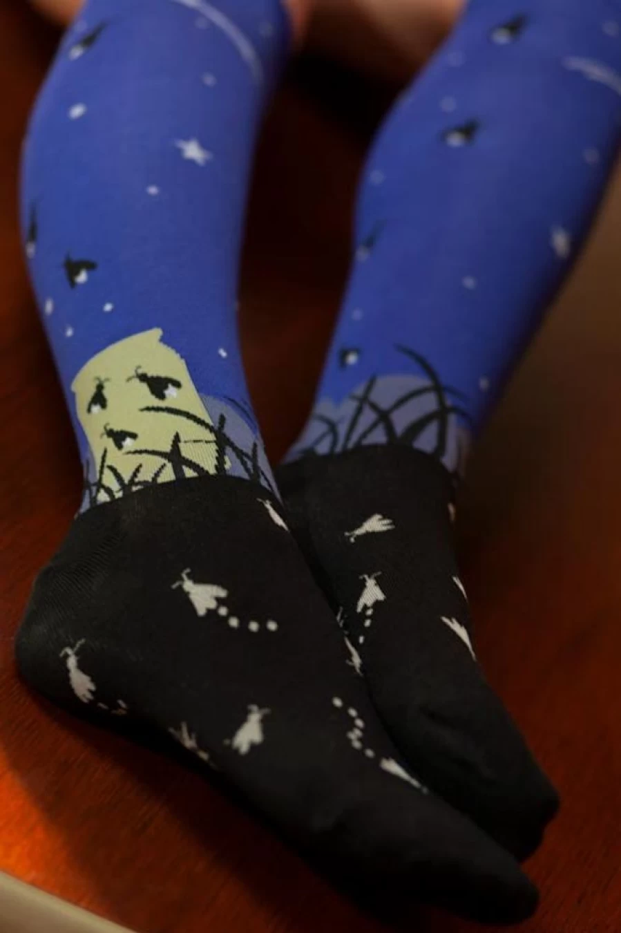 "Sock It To Me Glow In The Dark Knee High Socks - Fun Stretchable Nightlight Design"