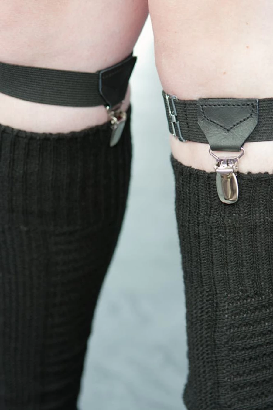 "Sock Dreams Faux Leather Garter Belt with Suspender Clips for Stylish Support"