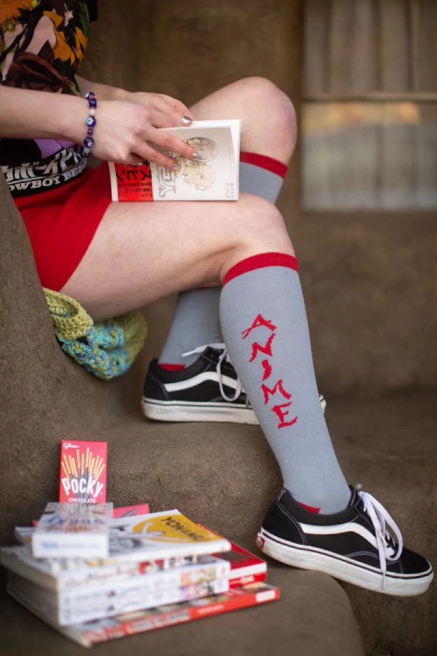 "Gumball Poodle Anime Knee High Socks - Cute Japanese Cartoon Inspired Crew Socks for Cosplay & Fashion"