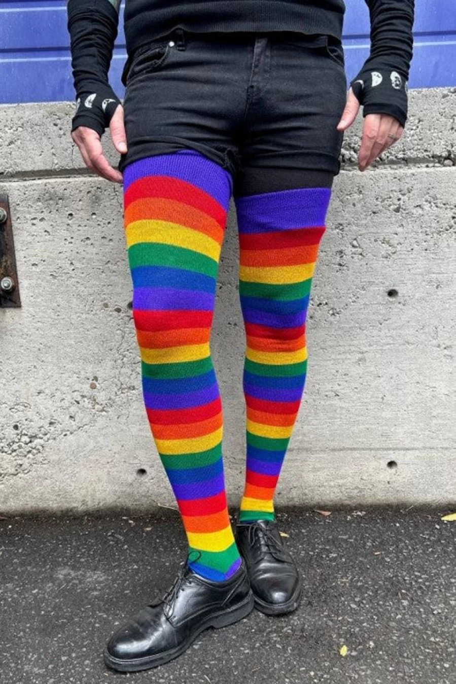 "Dreamer Socks XL Rainbow Extra Long Vibrant Colorful Novelty Socks for Men & Women"