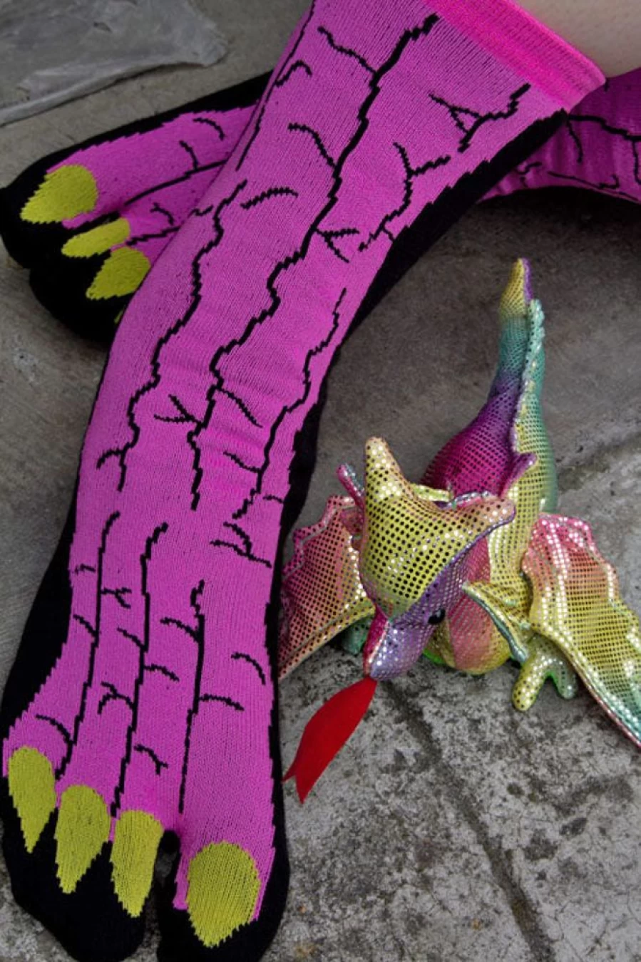 "Tabbisocks Godzilla Inspired Tabi Socks - Unique Japanese Monster Design Split-Toe Socks"