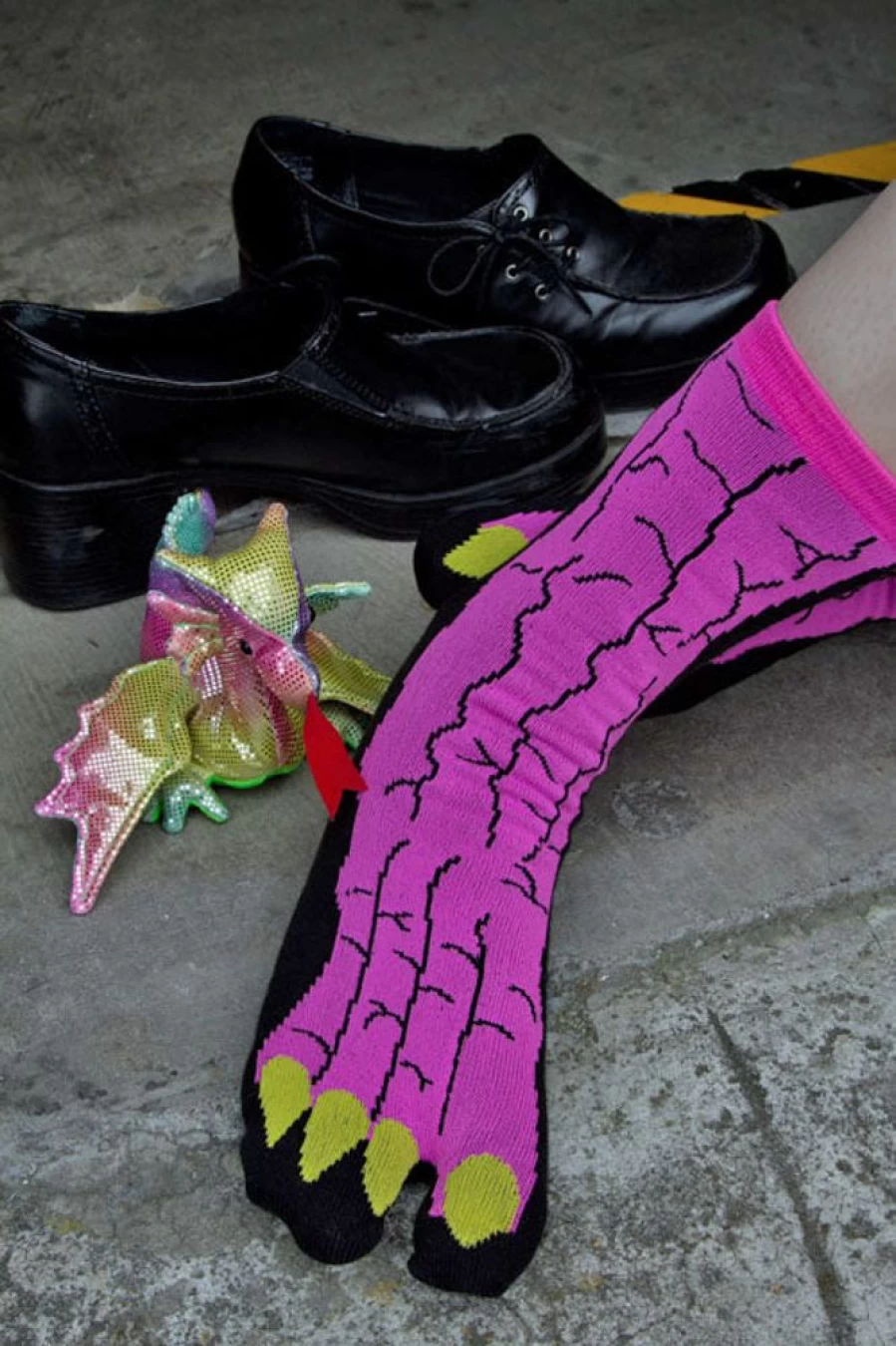 "Tabbisocks Godzilla Inspired Tabi Socks - Unique Japanese Monster Design Split-Toe Socks"