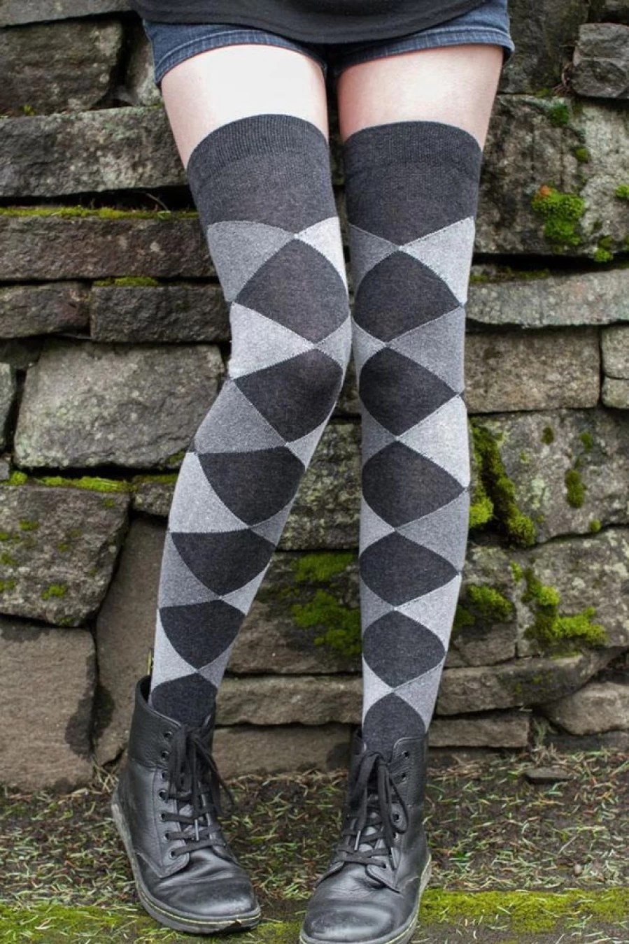 Dreamer Socks Harlequin Diamond Over The Knee Socks - Stylish & Comfortable OTK Socks