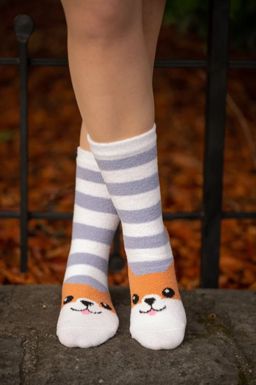 "Sock It To Me Hey Corgeous Cozy Slipper Socks For Women"