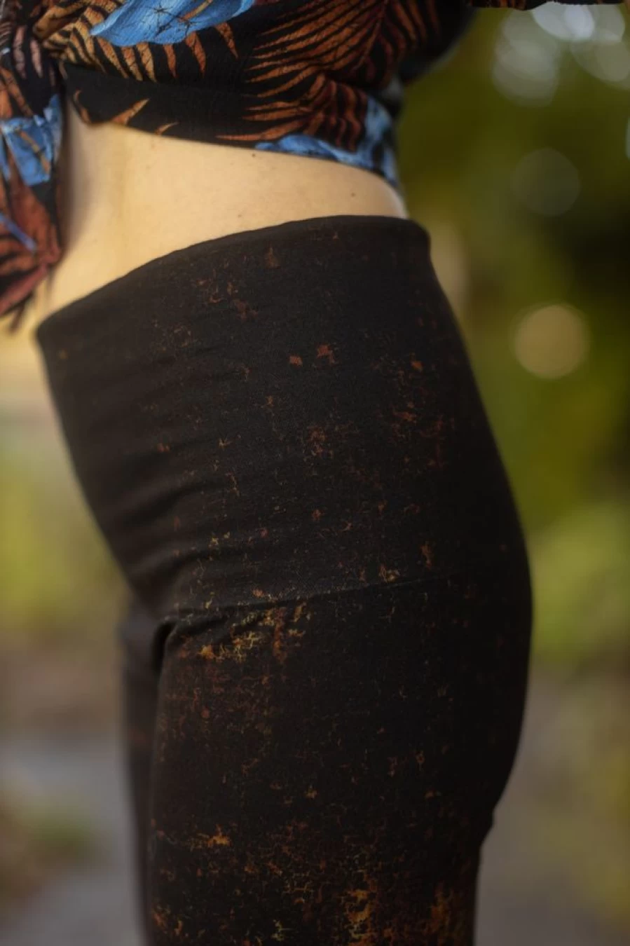 "M. Rena High Waisted Leggings with Trendy Lava Print - Comfortable & Stylish Workout Pants"