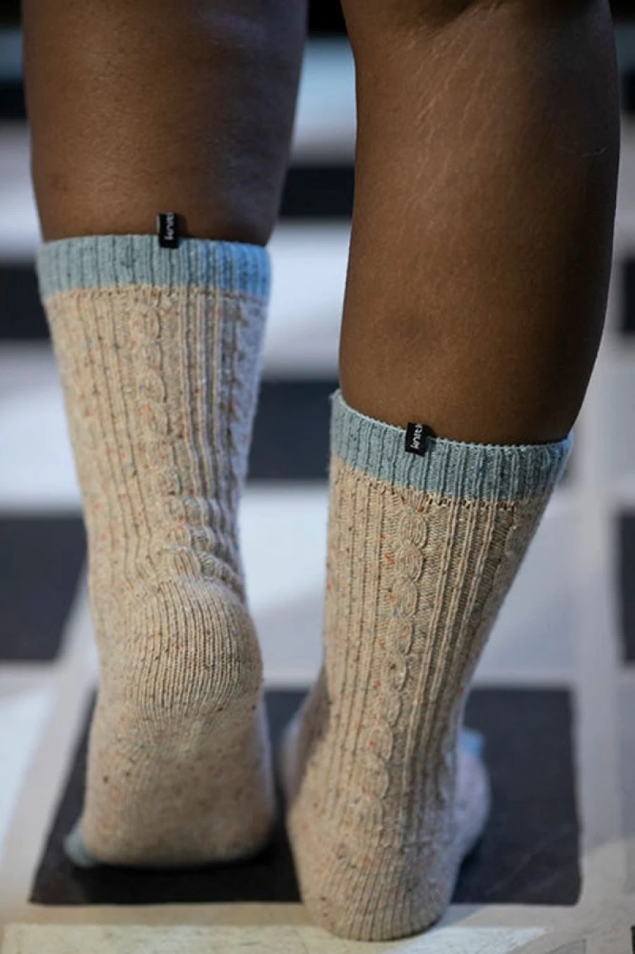 Colorful Cable Knit Confetti Toe Socks - Fun & Comfortable Footwear by Tabbisocks