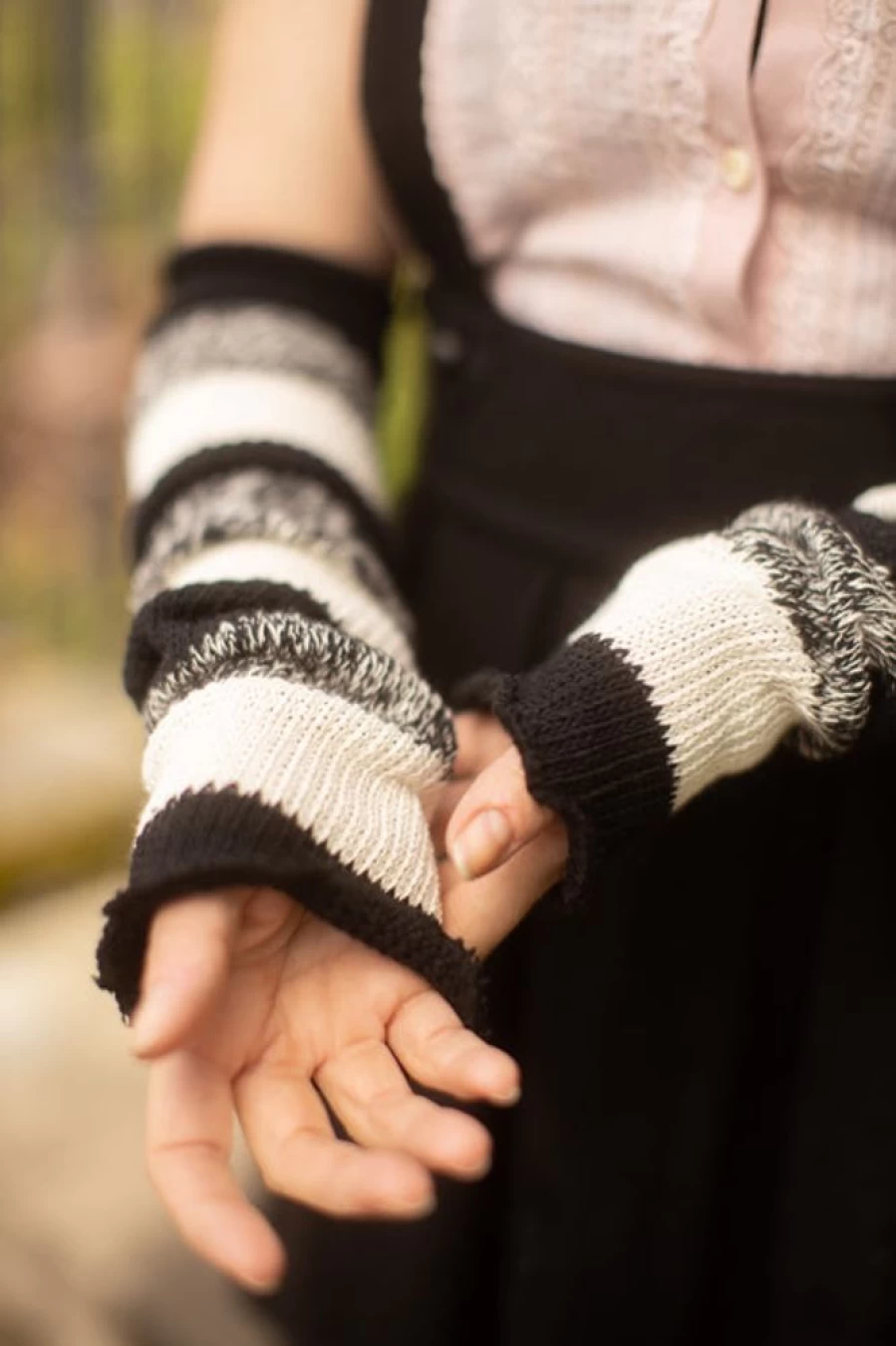 DreaM Stockings Cookies & Cream Stripes Leg Warmers - Cozy & Stylish Knitwear