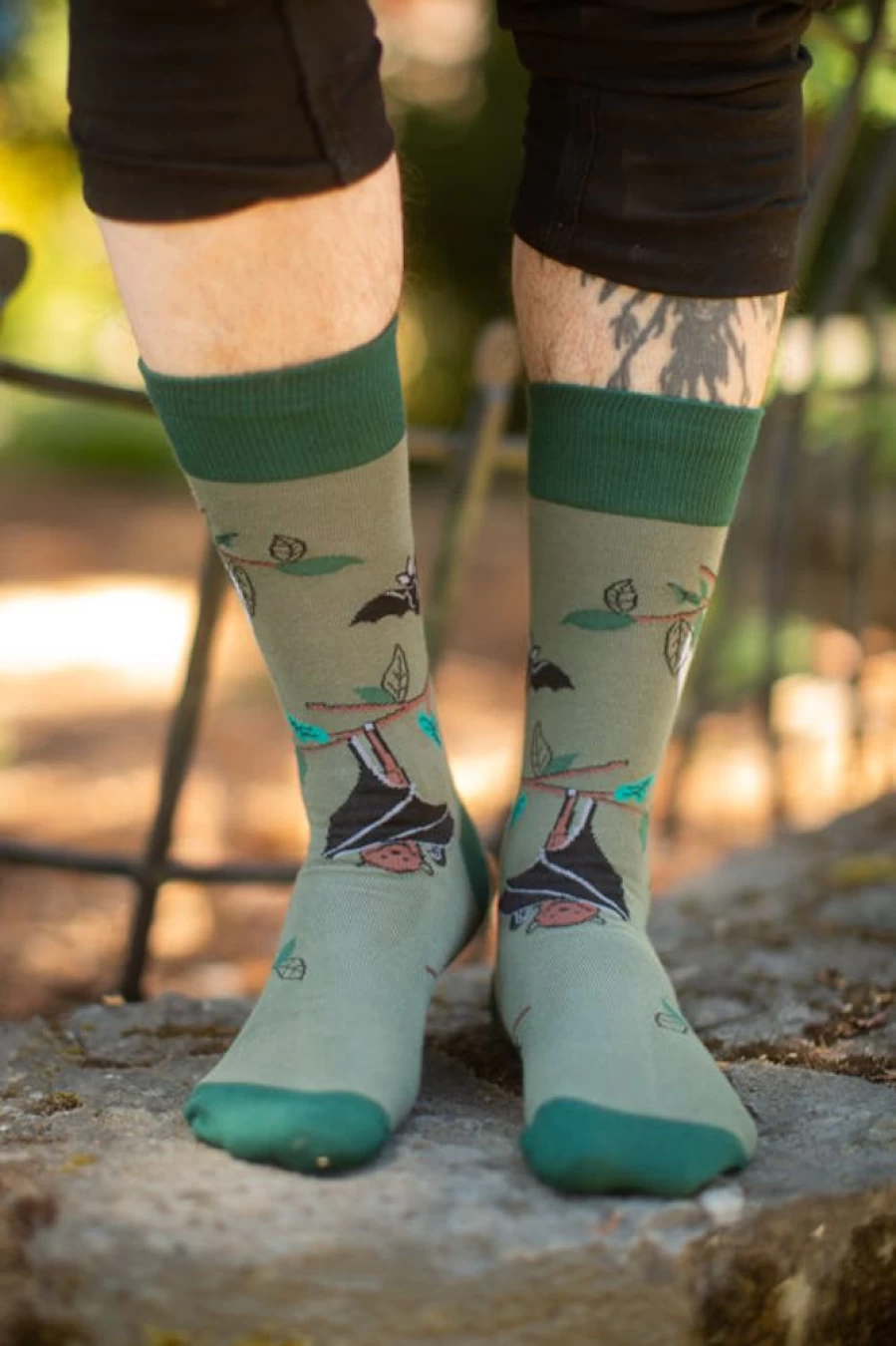 "Sock It To Me Gone Batty Glow In The Dark Socks - Fun Novelty Crew Socks"