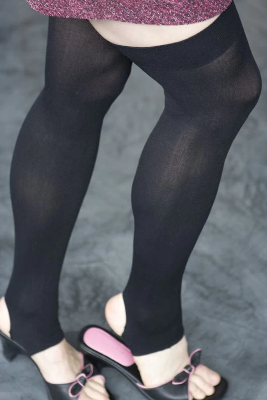 "Leg Avenue Opaque Stirrup Thigh High Socks - Fashionable & Comfortable Hosiery"