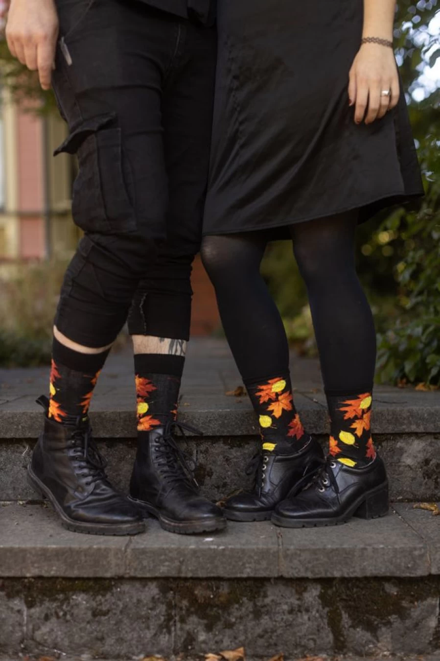 "Mod Sock Fall Leaves Crew Socks - Cozy Autumn Seasonal Knitwear for Men & Women"