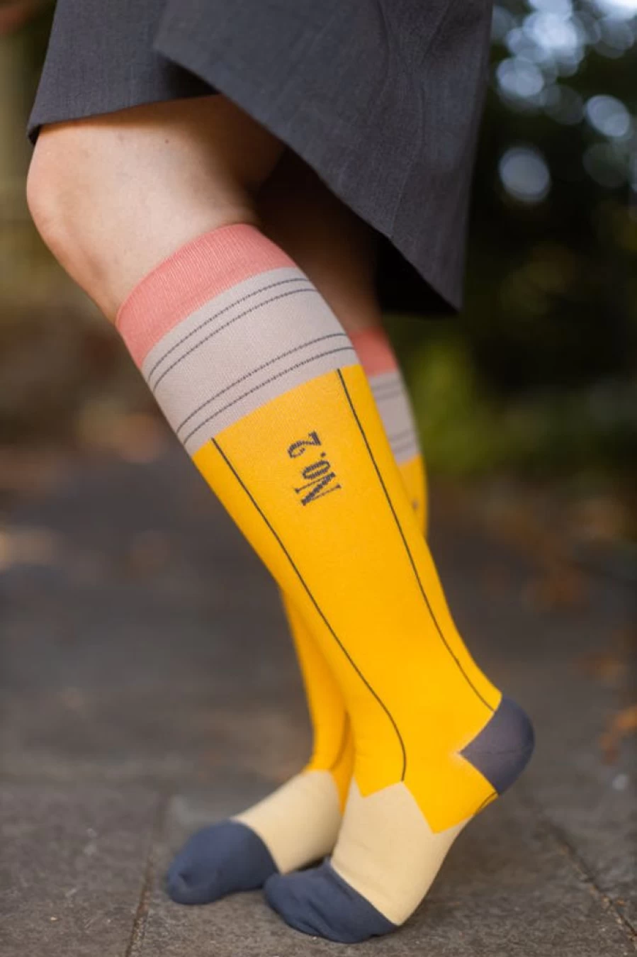Foot Traffic Compression Knee High Socks for Women & Men - Pencil Design Support Stockings