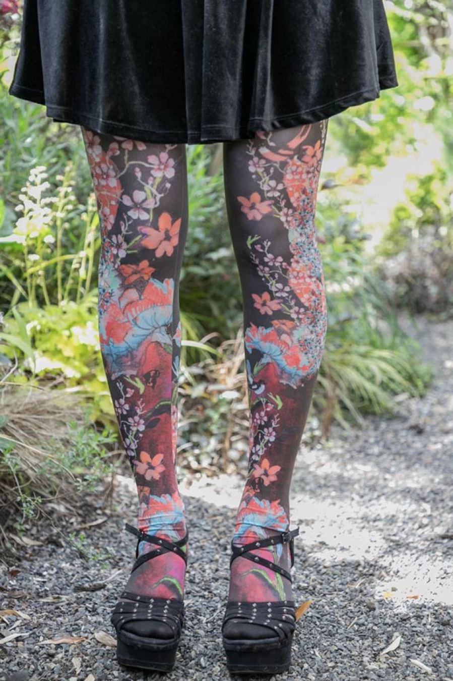 Marie Antoilette Petit Matin Floral Printed Tights - Women's Fashion Tights