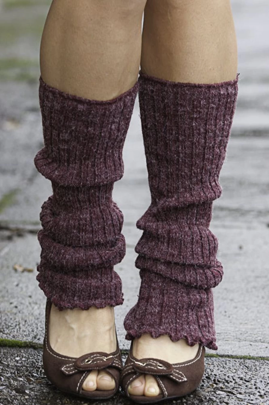 Foot Traffic Ribbed Knit Leg Warmers for Women - Cozy Winter Boot Socks, Stretchy & Warm Knitted Leg Warmers, Fashionable & Comfortable