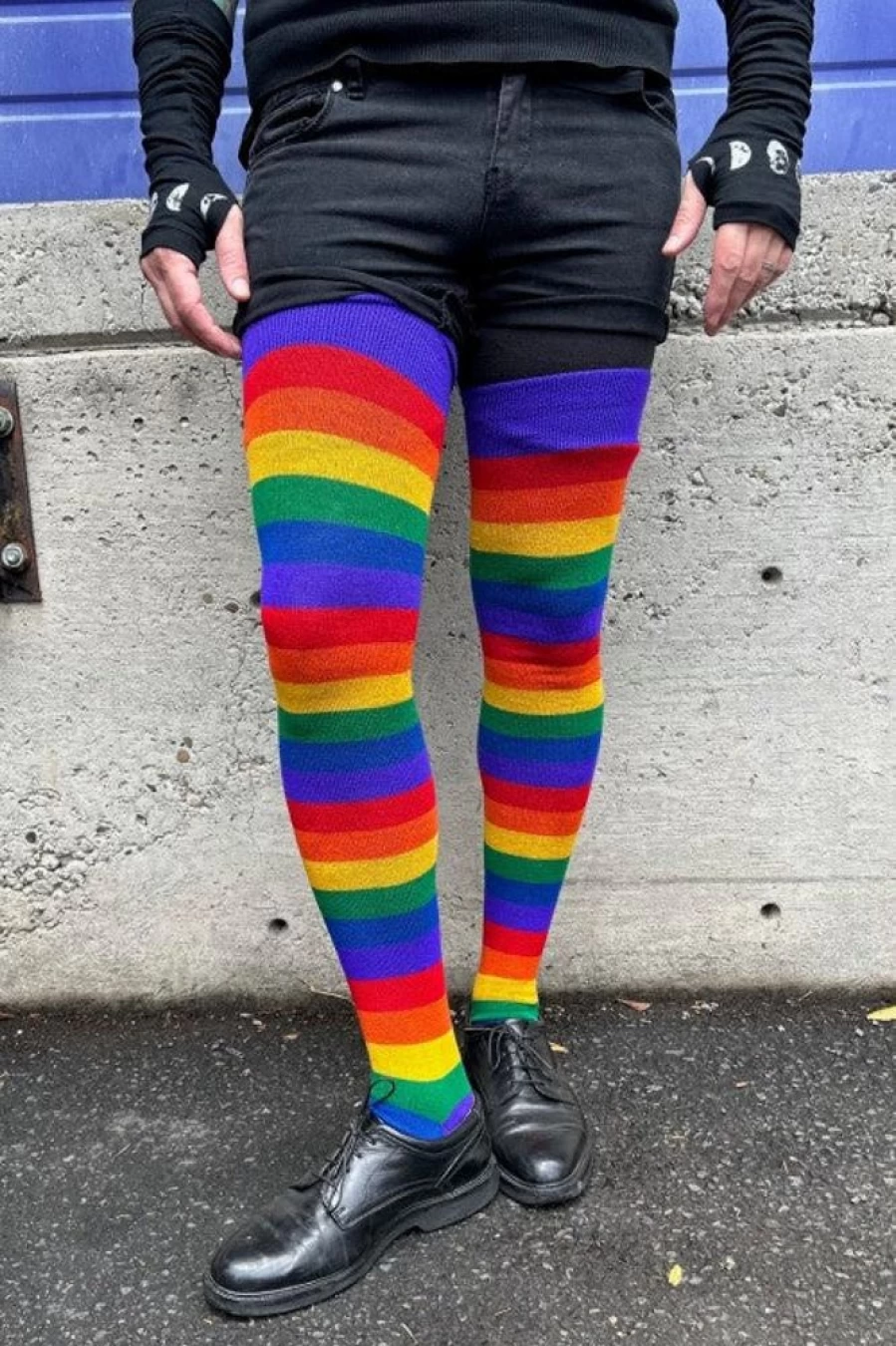 "Dreamer Socks XL Extra Long Rainbow Socks – Vibrant & Radiant Colors"