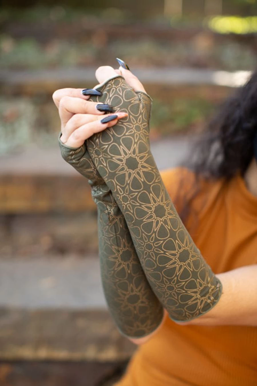 CARAUCCI Star Seed Printed Arm Warmers - Stylish & Comfortable Arm Sleeves for Fashion & Warmth