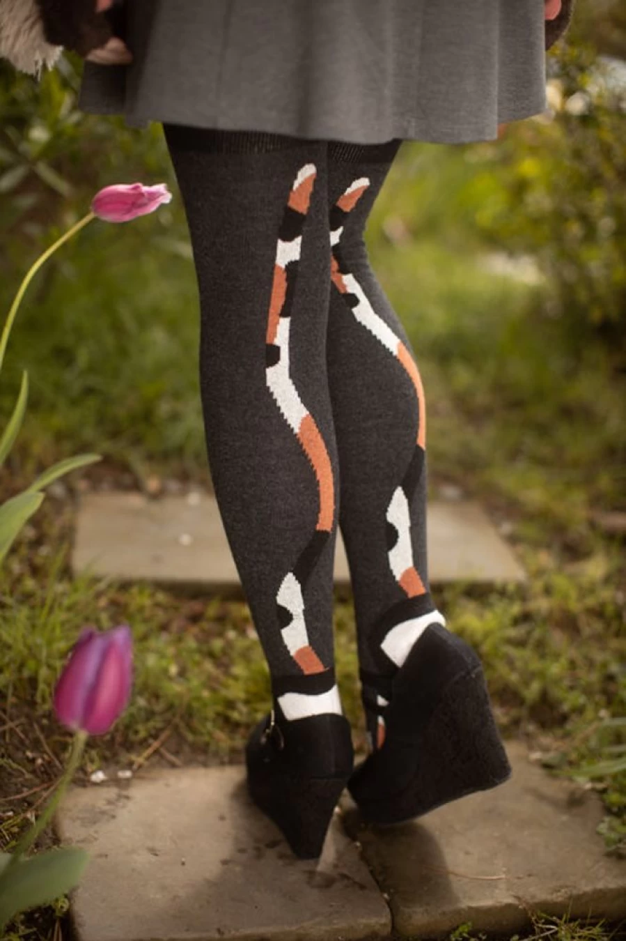 Dreamer Socks Calico Kitten Over The Knee Socks - Cute Cat Pattern Knee High Socks for Women