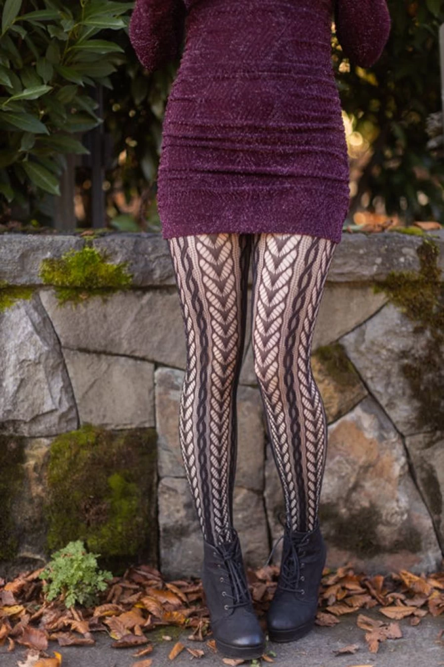 "Killer Legs Braided Swirls Fishnet Tights - Stylish Mesh Net Tights for Women"