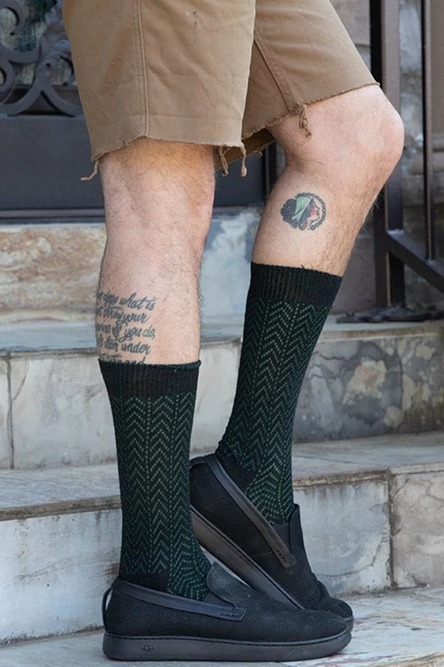 DreaM Stockings Chevron Pattern Crew Socks for Men & Women - Comfortable Casual Ankle Socks
