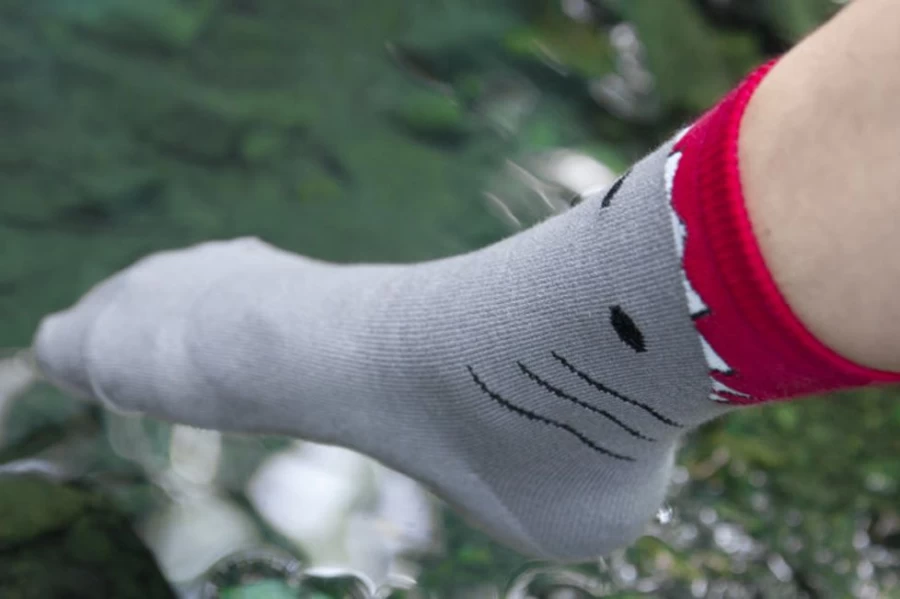 K Bell Shark Kids' Midcalf Socks - Comfortable & Durable Mid-Calf Socks for Boys and Girls