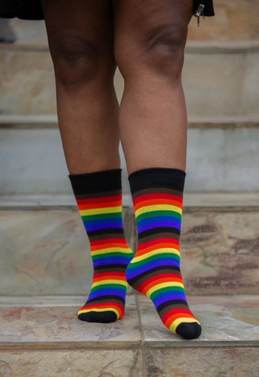 Dreamer Socks Rainbow Crew Socks - Colorful Unisex Comfortable Casual Socks for Men & Women