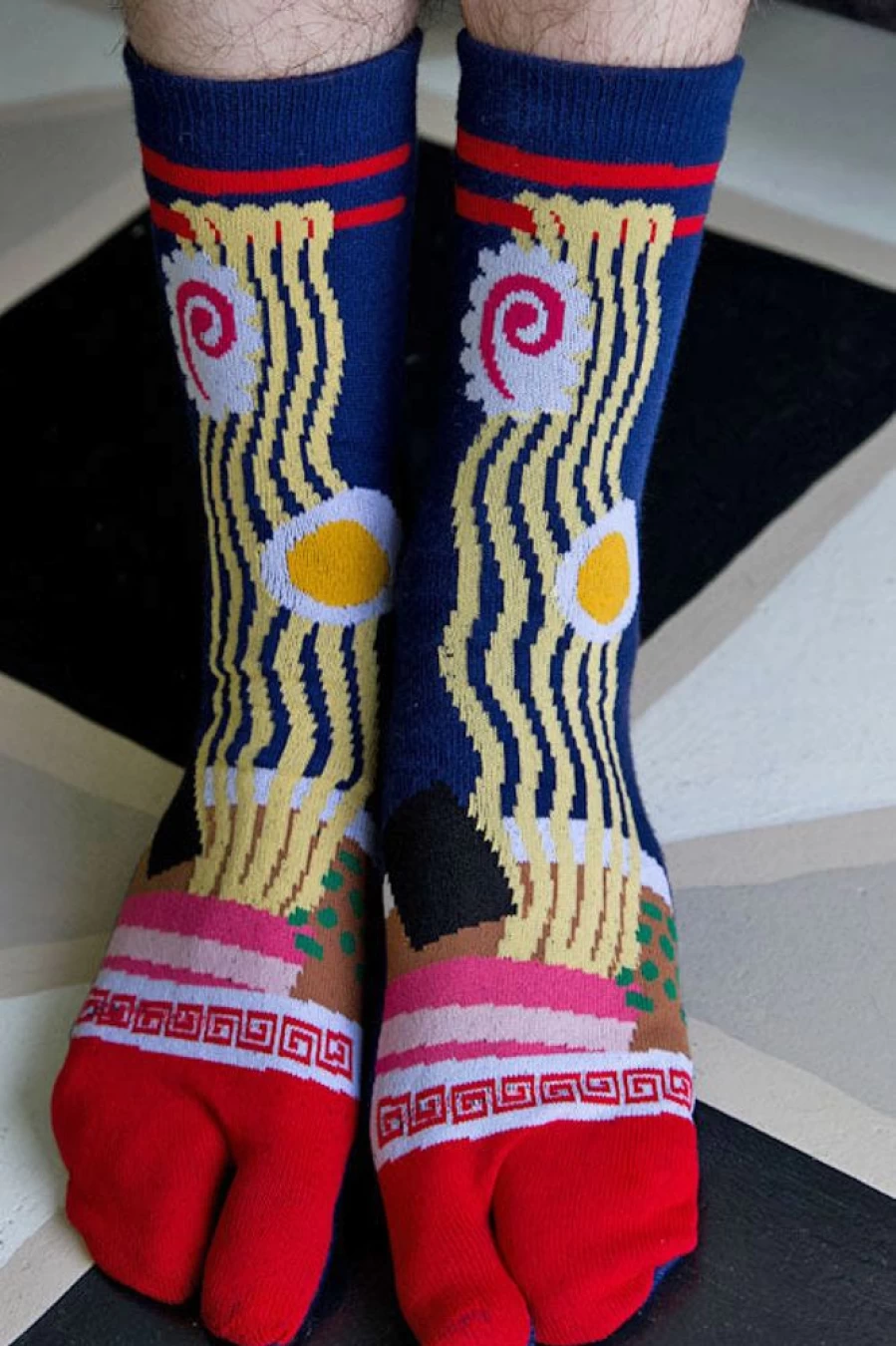 "Tabbisocks Ramen Themed Tabi Socks - Unique Japanese Inspired Split-Toe Socks"